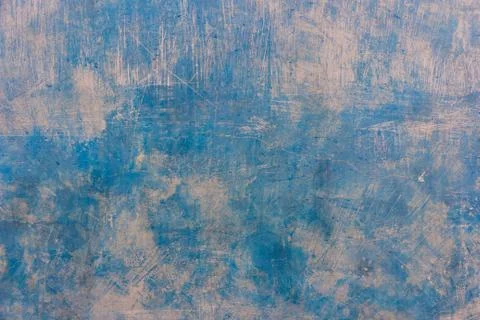 Old blue paint texture of cement plastered wall Foto stock