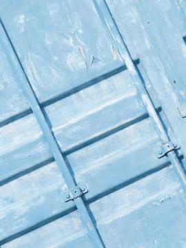 Old blue surface of the container Stock Photos