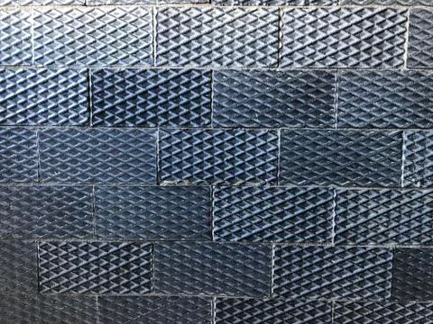 Old blue tile pattern Stock Photos