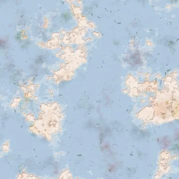Old Blue Wall Texture with Peeling Paint and Beige Plaster. 3D rendering 스톡 일러스트