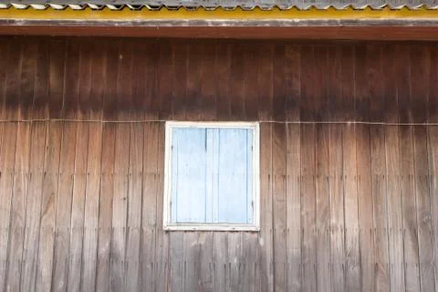 Old blue window Stock Photos