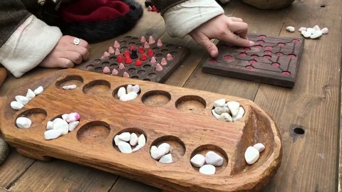 An old board game Stock Footage 77092356