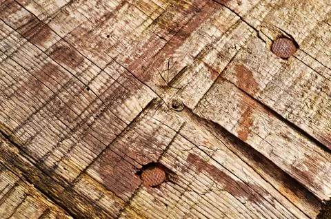 Old boards with nails Stock Photos