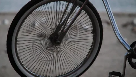 Old boardwalk bicycle Video stock 4482116
