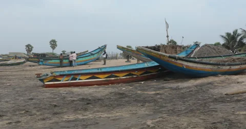 Old Boat at beach Stock Footage 279214469