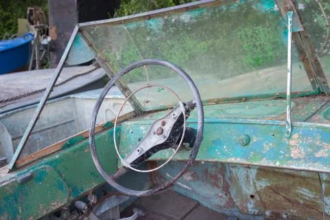 Old boat on a beach. Stock Photos