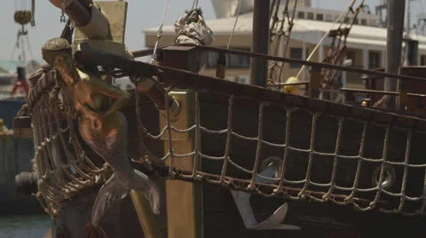 An Old Boat Stock Footage 27111584