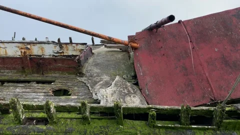 Old boat in Galway Video stock 177046589