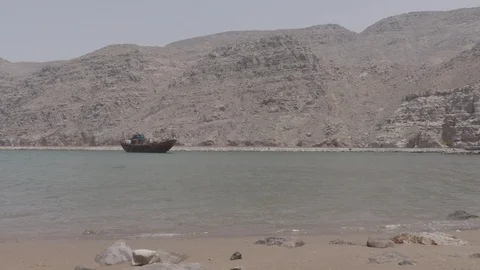 Old Boat in Oman Stock Footage 89181528