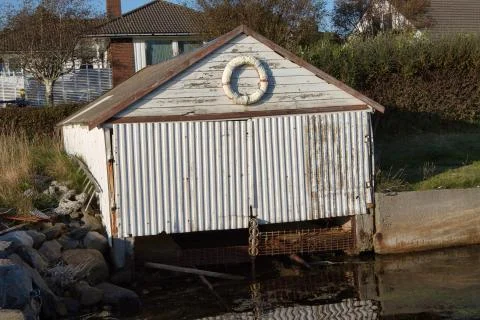 Old boathouse is for fall Stock Photos