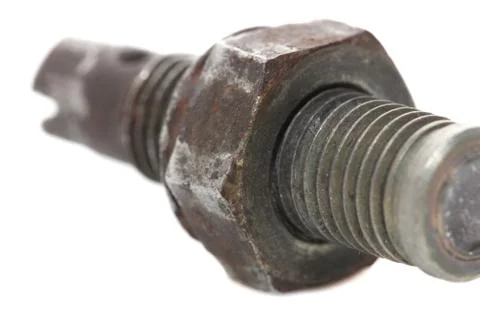 Old bolt. macro Stock Photos