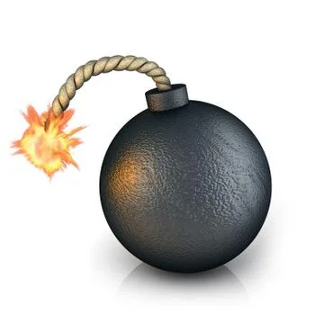 Old bomb on white background (done in 3d) Stock Illustration