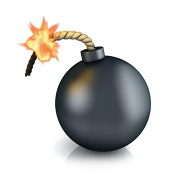 Old bomb on white background (done in 3d) Stock Illustration