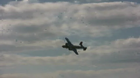 Old bomber Stock Footage 291398
