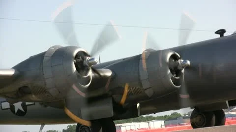 Old bomber Stock Footage 11134955