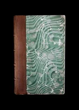 Old book on black background Foto stock