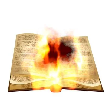 Old book burning 스톡 일러스트