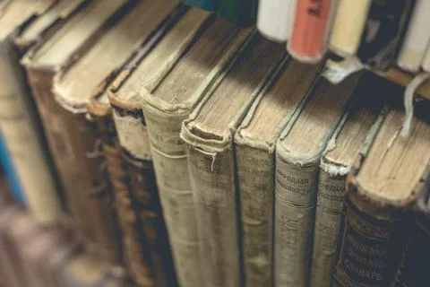 Old book close up Stock Photos