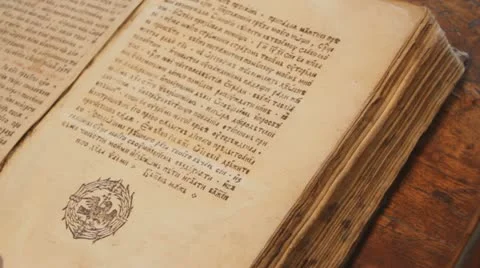 Old book closing Stock Footage