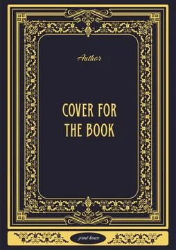 Old book cover design elements. Stock Illustration