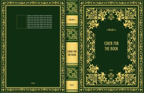 Old book cover design elements. Stock Illustration