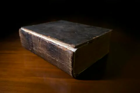 Old Book on Desk Stock Photos