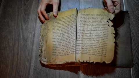 Old book Video stock 144561217