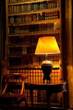 Old book library Stock Photos