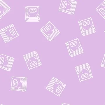 Old book line seamless pattern Stock Illustration