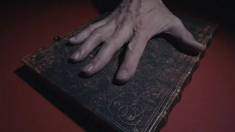 Old book of magic Stock Footage 246779624