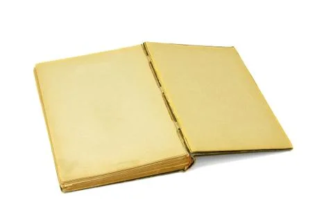 Old book Open two face on white background Stock Photos