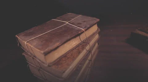 Old Book Opening Stock Footage 60951213