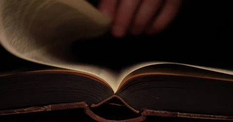 Old book with pages turned by hand. Video stock 311738186