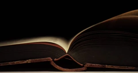 Old book with pages turned by wind Video stock 311738173