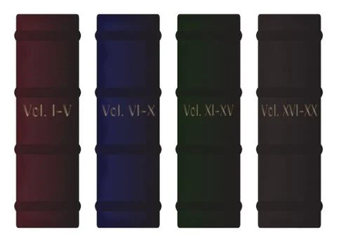 Old Book Selection Stock Illustration