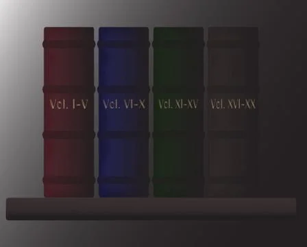 Old Book Selection On Shelf Stock Illustration