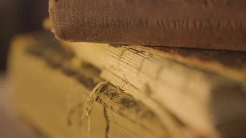 Old Book Stack Stock Footage 284879564