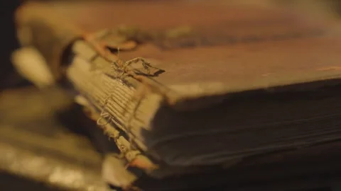 Old Book Stack Stock Footage 284879585