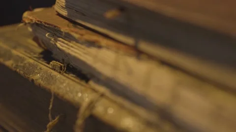 Old Book Stack Stock Footage 284879591