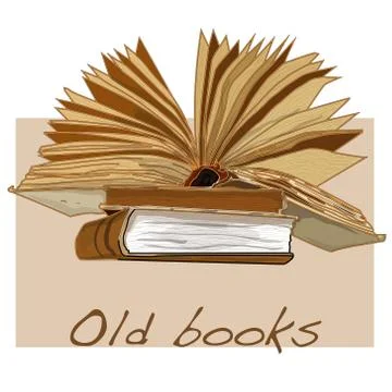 Old book vintage vector Stock Illustration