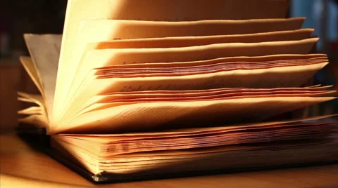 Old book in a warm light Stock Footage 46059019