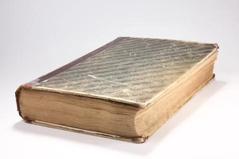 Old book on white background Stockfoto's