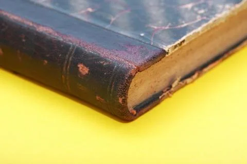 Old Book On Yellow Stock Photos