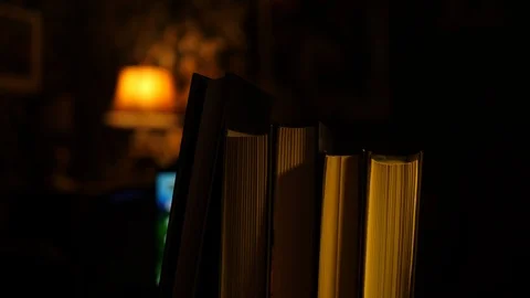 Old Books and tablet Defocused in the Background Video stock 113156830