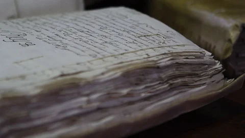 Old Books In An Archive Stock Footage