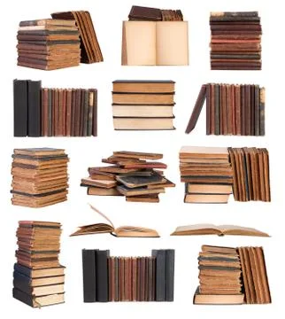 Old books collection Stock Photos
