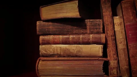 Old books Stock Footage 1058735
