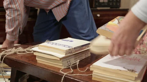 Old books Stock Footage 46572850