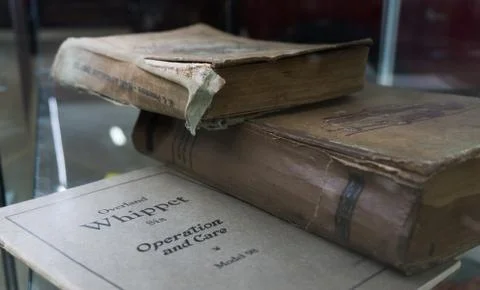 Old books guide Stock Photos