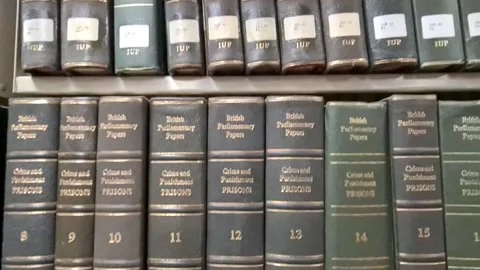 Old Books in Library Stock Footage 160019555